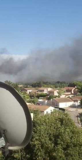 Incendie dans une cartonnerie à Sorgues - Témoins BFMTV