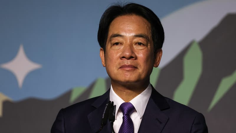 Le président élu de Taïwan Lai Ching-te, lors d'un conférence de presse à Taïpeï, le 12 janvier 2024