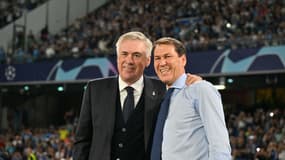 Carlo Ancelotti et Rudi Garcia, le 3 octobre 2023, à Naples