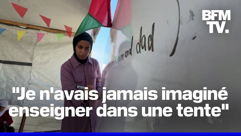 Dans la bande de Gaza, une professeure continue d'enseigner