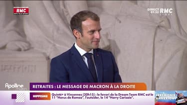 Retraites: le message de Macron à la droite