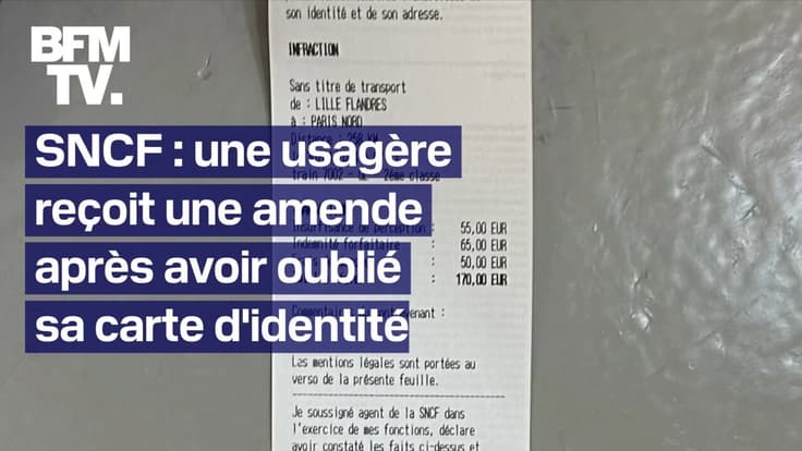Une usagère reçoit une amende de 170 euros dans un TGV pour avoir oublié sa carte d’identité