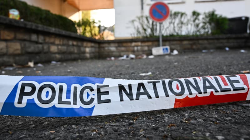 Sur les lieux d'une fusillade à Villerupt (Meurthe-et-Moselle) qui a fait cinq blessés dont trois grièvement, le 13 mai 2023.