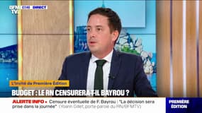 Motion de censure: "Nous prendrons la décision si le gouvernement n'entend pas nos lignes rouges", déclare Yoann Gillet (RN)