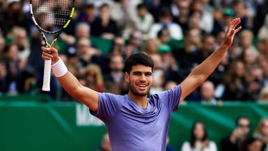 Carlos Alcaraz vainqueur à Monte-Carlo, le 13 avril 2025