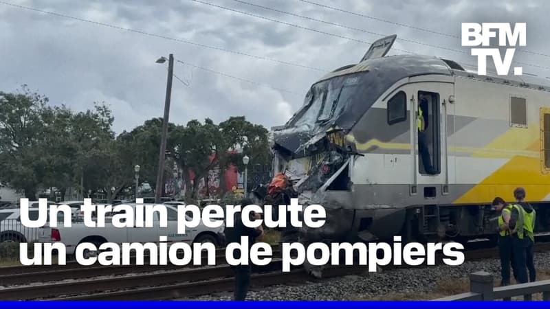 En Floride, un train percute un camion de pompiers sur un passage à niveau