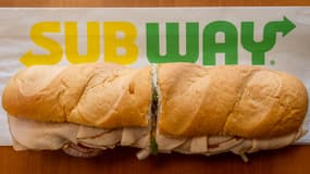 Un sandwich de l'enseigne américaine de fast-food Subway, le 12 janvier 2023 à Austin (Texas).