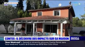 Contes: un habitant a retrouvé des impacts de balles sur sa maison