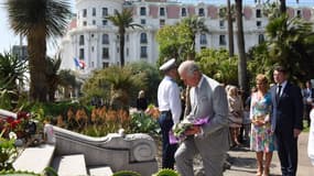 Le prince Charles en visite à Nice ce lundi. 