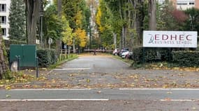 Le campus de l'Edhec, à Roubaix, où une personne a été blessée par la chute d'un arbre ce jeudi 2 novembre 2023.