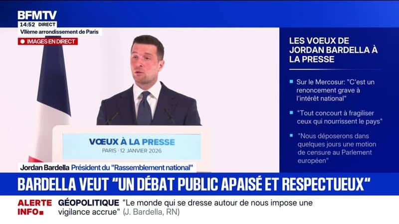 Municipales 2026: Jordan Bardella souhaite "un débat public apaisé, exigeant et respectueux"