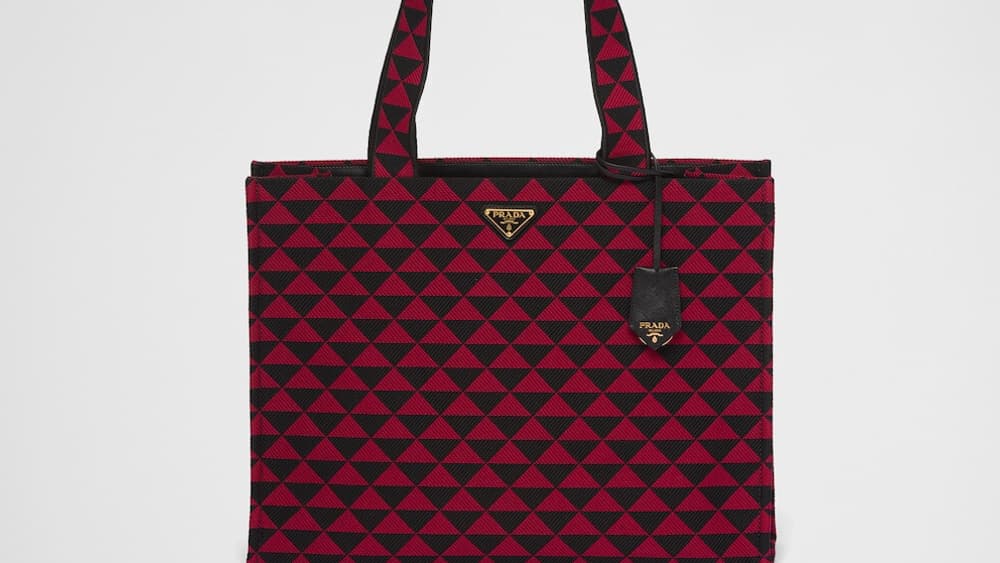 Sac Prada Symbole en tissu brodé