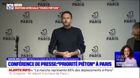 Paris: "plus de 100 hectares d'espaces piétons d'ici 2030" promet David Belliard