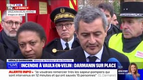 Incendie de Vaulx-en-Velin: Gérald Darmanin évoque "un trafic de drogue connu" dans l'immeuble 