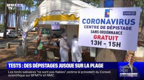 Contre le coronavirus, un centre de dépistage installé sur le chemin de cette plage de Gironde