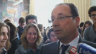 François Hollande au lycée Buffon
