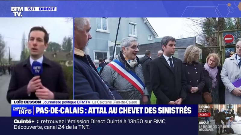 Pas-de-Calais: Gabriel Attal au chevet des sinistrés des inondations
