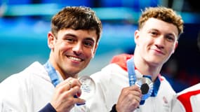 Les Britanniques Tom Daley et Noah Williams le 29 juillet 2024
