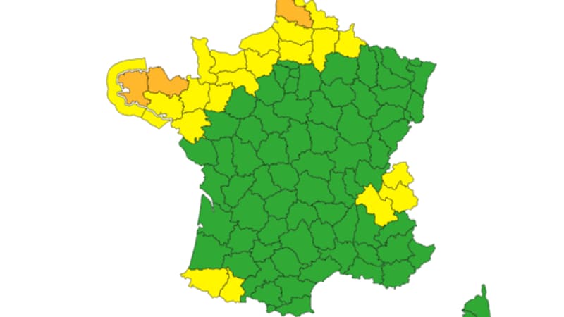 Vent, crues... Météo France place 3 départements en vigilance orange