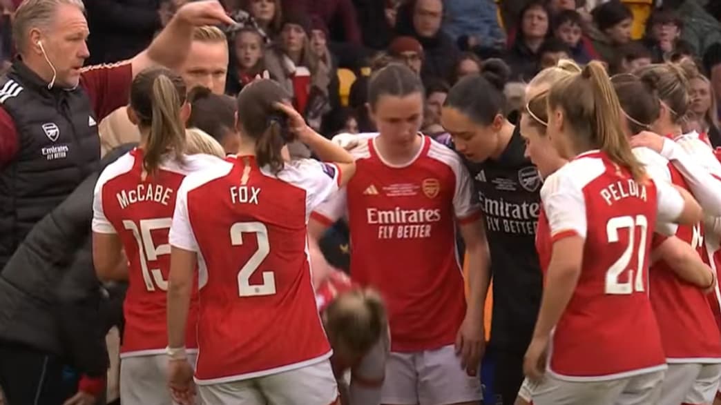 Le malaise de Frida Maanum lors d'Arsenal-Chelsea, le 31 mars 2024. Le malaise de Frida Maanum lors d'Arsenal-Chelsea, le 31 mars 2024.
