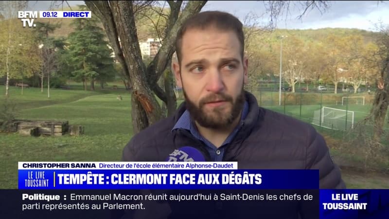 Tempête Frederico: une école touchée par les vents violents à Clermont-Ferrand