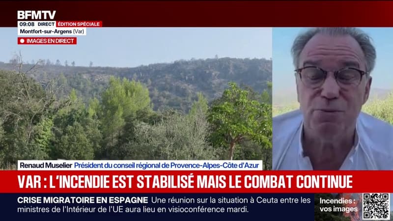 Incendie dans le Var: la situation est "sous contrôle", indique Renaud Muselier, président du conseil régional de Provence-Alpes-Côte d'Azur