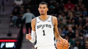 Victor Wembanyama avec les San Antonio Spurs, le 13 octobre 2023