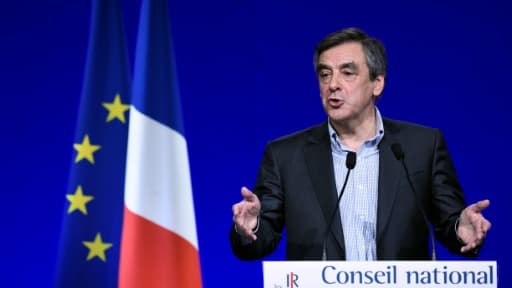 François Fillon, candidat à la primaire de la droite et du centre pour 2017, le 13 février 2016 à Paris