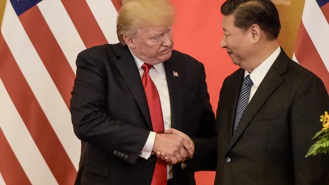 De gauche à droite, le président américain Donald Trump et le président chinois Xi Jinping, en novembre 2017.