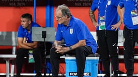 Marcelo Bielsa lors du match Colombie-Uruguay (1-0, Copa America), le 10 juillet 2024