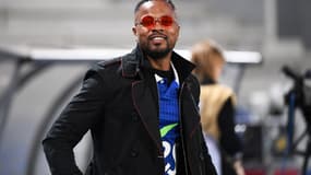 Patrice Evra avec le maillot de Strasbourg en Ligue 1.