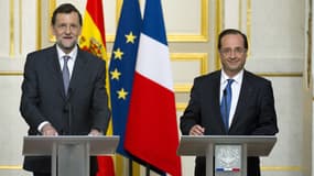 Mariano Rajoy et François Hollande, ce mercredi lors d'une conférence de presse à l'Elysée.