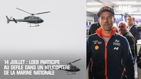 14 juillet : Loeb participe au défilé dans un hélicoptère de la Marine nationale