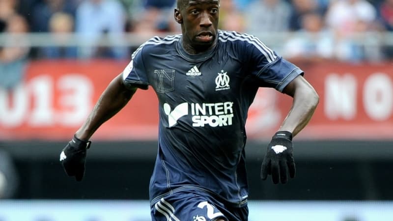 Souleymane Diawara, avec le maillot de l'OM.