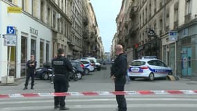 La rue Victor-Hugo à Lyon (Rhône), après un attentat à la bombe le 24 mai 2019. (Archives)