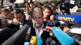 L'avocat de Karabatic, Me Dupond-Moretti, devant le Palais de justice de Montpellier