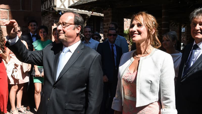 Ségolène Royal et François Hollande, côte-à-côte lors du mariage de leur fils Thomas, le 8 septembre dernier.