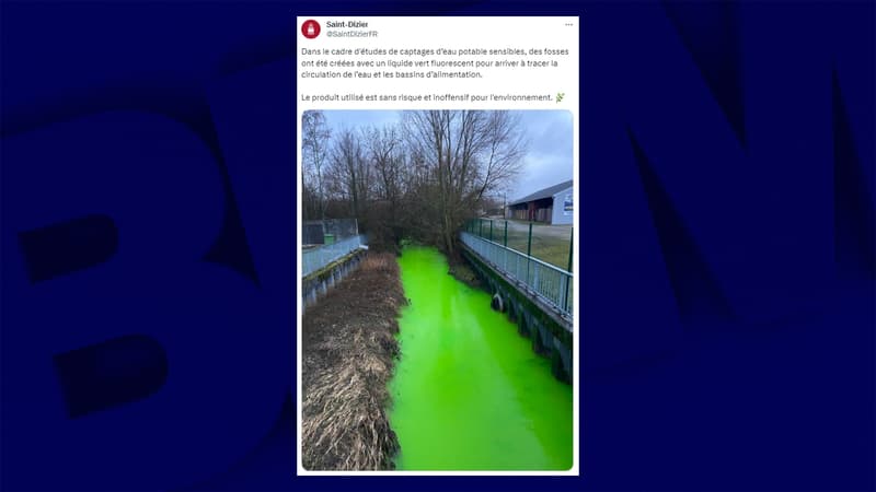 Pourquoi une rivière de Haute-Marne est devenue vert fluo
