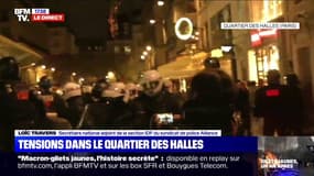 Manifestations à Paris: tensions dans le quartier des Halles