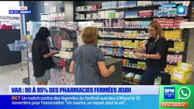 Var : 90 à 95 % des pharmacies seront fermées ce jeudi 18 septembre