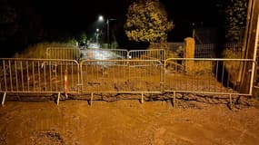 Une coulée de boue sur la commune de Barcelonnette (04) après un violent orage dans la nuit de mercredi à jeudi 