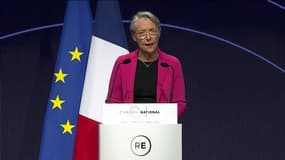 Elisabeth Borne au Conseil national de Renaissance, le 15 avril 2023 à Paris