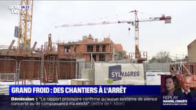 Dans le Nord, la vague de froid met aussi les chantiers à l'arrêt