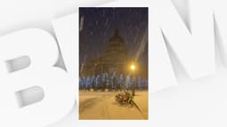 Le Panthéon (Paris) sous la neige ce samedi 3 janvier.