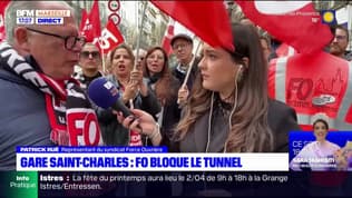 Retraites: l'entrée du tunnel Saint-Charles bloquée par des manifestants à Marseille