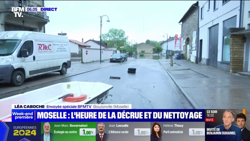 Regarder la vidéo Après les inondations en Moselle, l'heure est à la décrue et au nettoyage pour les habitants de Bouzonville