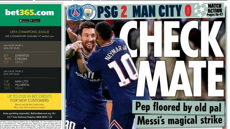 La une du cahier Sport du Daily Star