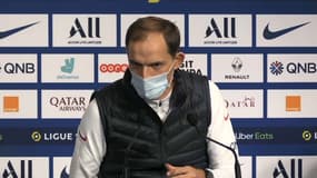 Thomas Tuchel en conférence de presse, à Paris le 24 octobre 2020
