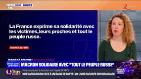 Attaque à Moscou: Emmanuel Macron solidaire avec "tout le peuple russe" 