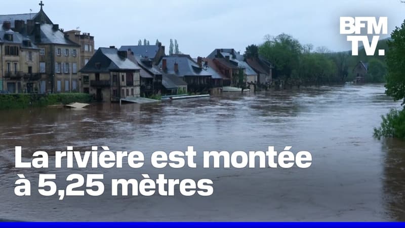  Crues: l’eau continue de monter à Montignac-Lascaux (Dordogne), ce lundi de Pâques  